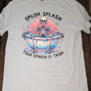 Splish Splash Skeleton Graphic Tee Shirt